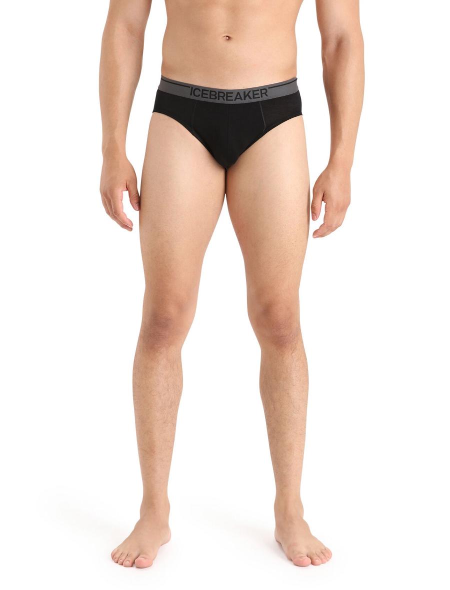 Icebreaker Merino Anatomica Briefs Férfi Fehérnemű Fekete | HU 1299JPQJ